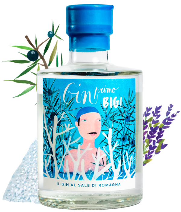 Bottiglia Gin Primo Big, il gin al Sale di Romagna da 2 litri, Premiata Officina Lugaresi